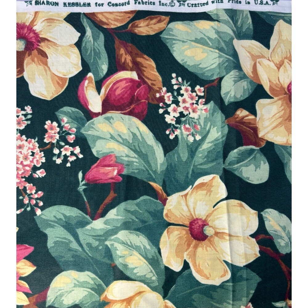 Vintage Sharon Kessler Concord Floral Chintz Fabric 180"L x 43"W 5 Yards